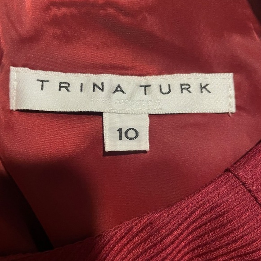 Trina Turk Sz 10‎ Sheath Knee Midi Work Professional Wedding Flattering Classy - Picture 5 of 14